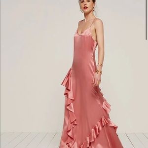 Reformation Angelica dress in rosy for sale, never worn. Tags on still.